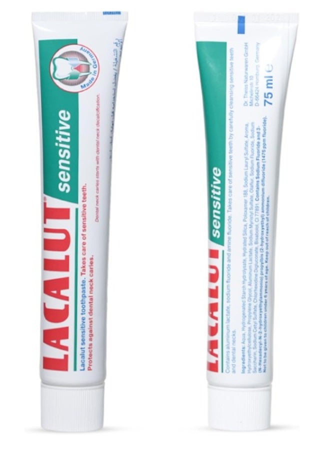 Lacalut Sensitive Toothpaste 75ml | Relief for Sensitive Teeth & Gum Care - Image 2