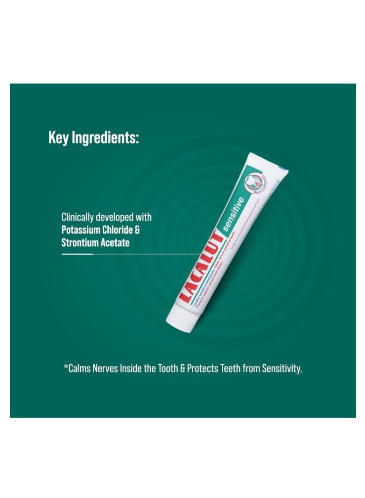 Lacalut Sensitive Toothpaste 75ml | Relief for Sensitive Teeth & Gum Care - Image 5