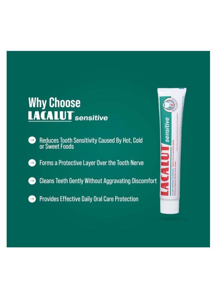 Lacalut Sensitive Toothpaste 75ml | Relief for Sensitive Teeth & Gum Care - Image 4