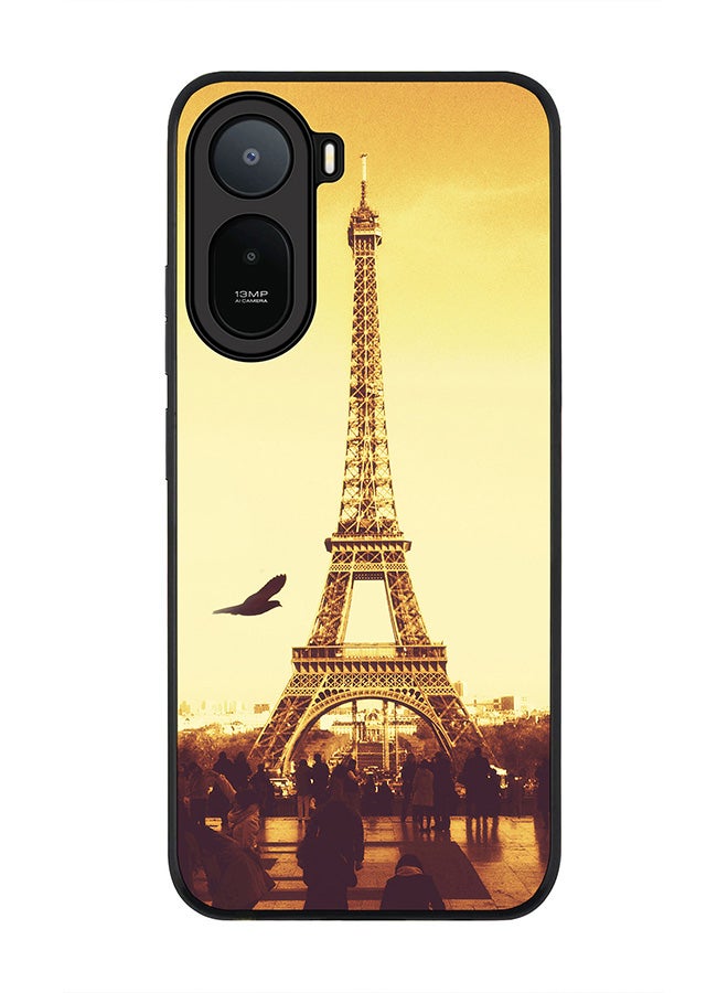 Stylizedd Rugged Case for Xiaomi Redmi A7 Pro 4G / Poco C81 / Poco C81 Pro / Poco C85x 5G- Slim Fit Hybrid Rubber Cover Paris - Eiffel Tower