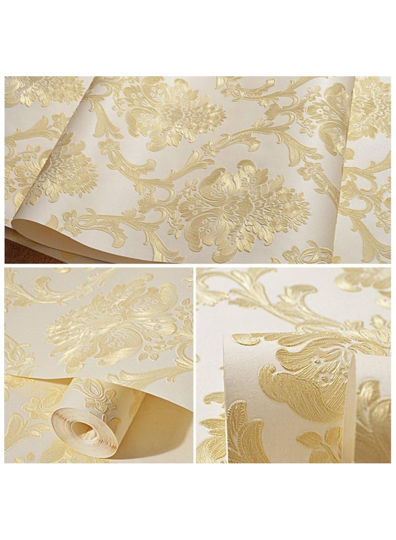 آنا ورق جدران لاصق غير منسوج بسماكة 53 سم × 5 م - تصميم ثلاثي الأبعاد لتجميل غرف النوم والمعيشة وإضافة لمسة فريدة من نوعها للديكور - Image 2