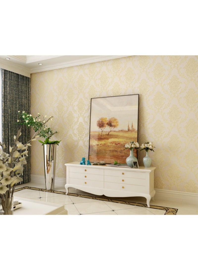آنا ورق جدران لاصق غير منسوج بسماكة 53 سم × 5 م - تصميم ثلاثي الأبعاد لتجميل غرف النوم والمعيشة وإضافة لمسة فريدة من نوعها للديكور - Image 4