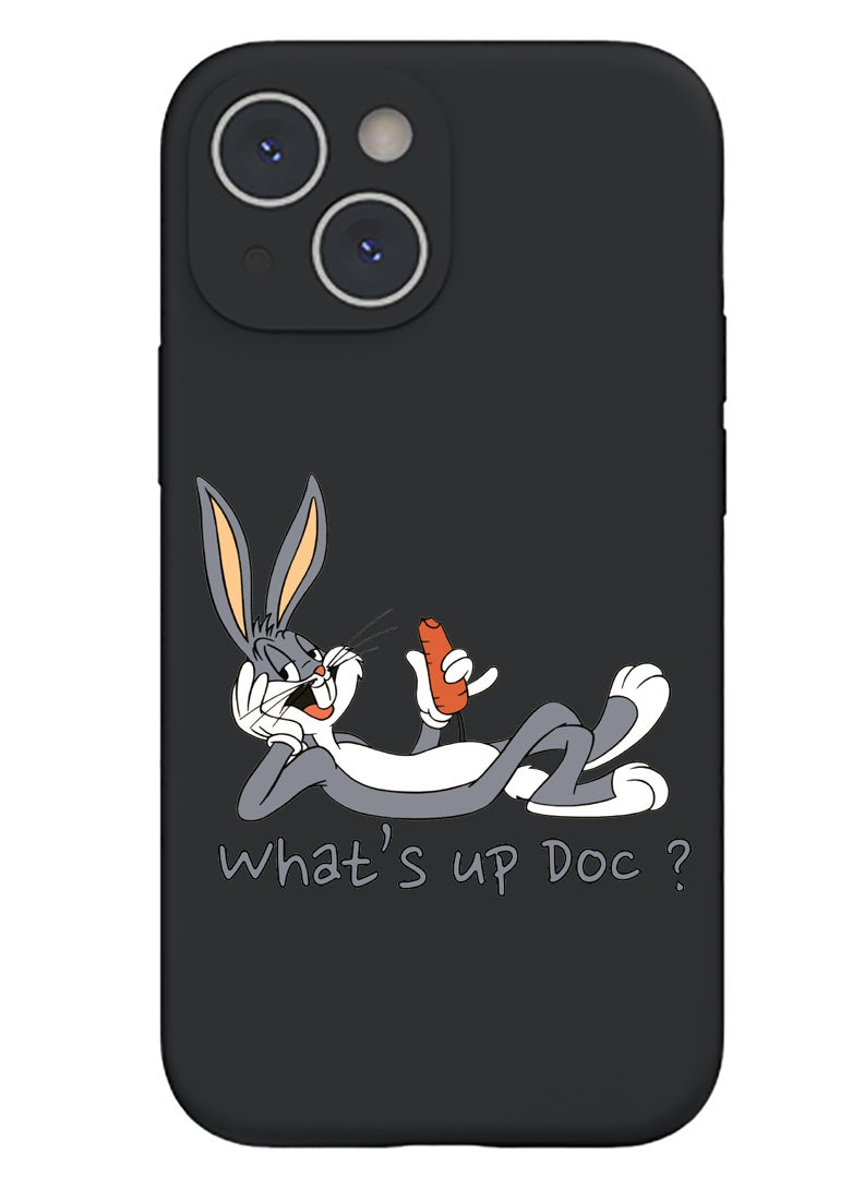 Theodor Protective Slim Fit Case Liquid Silicone Cover with Full Body Protection Anti-Scratch Shockproof Case For iPhone 13 Black  - Women B - Image 1