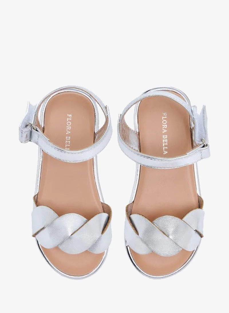 Flora Bella By Shoexpress Girls Strap Detail Sandals with Hook and Loop Closure