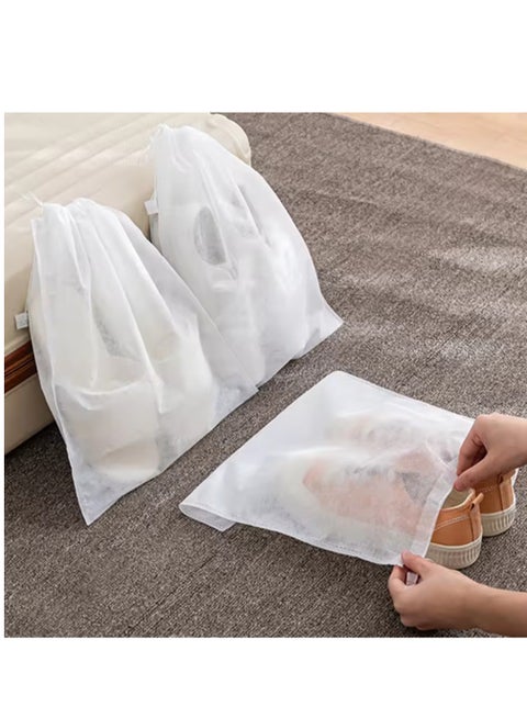 20Pcs Set Shoe Dust Covers Non-Woven Dustproof Drawstring Clear Storage Bag Travel Pouch Shoe Bags Drying Shoes Protect
