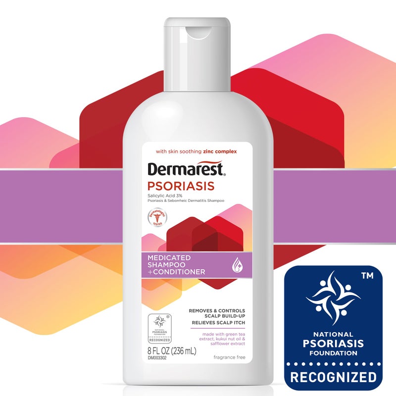 Dermarest Psoriasis Medicated Shampoo and Conditioner, Unscented, Dermatologist Tested, 8 Fl Oz (Pack of 2) - Image 5