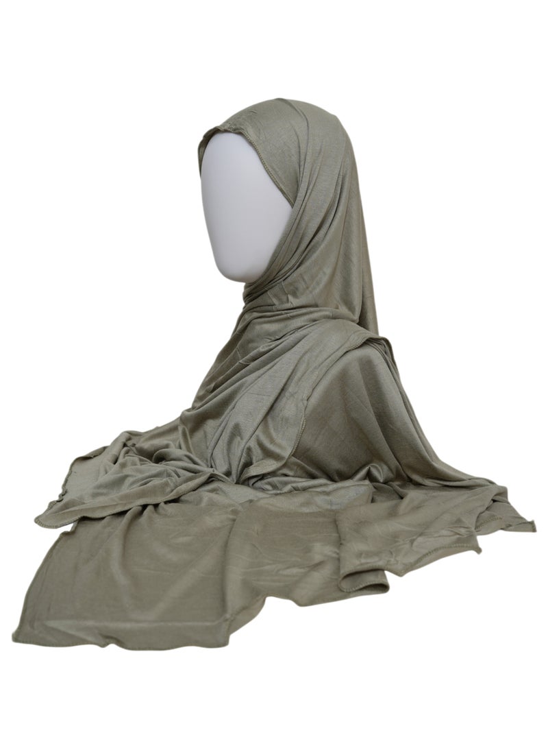 Moja Hijab for Women | Moja Premium Bamboo Jersey Hijab – Sage Green - Image 2