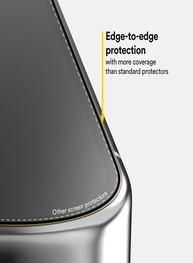 BodyGuardz Pure 3 Edge Glass Screen Protector Compatible with iPhone 15 Pro/iPhone 15, Durable Tempered Glass, Edge to Edge Coverage, Easy Installation, Case-Friendly, Clear - Image 3