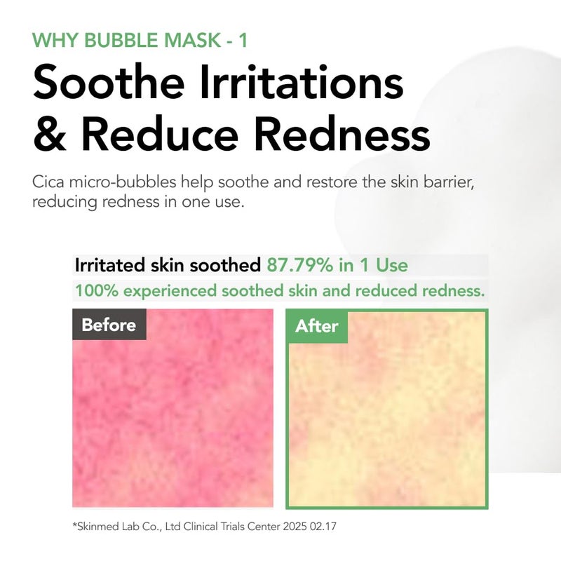 MENOKIN 30 Seconds Quick Bubble Mask [CLEAR] - [Cica] in Micro-bubbles For Soothing & Skin Strengthening, Hydration, Clearer Complexion, Korean Skin Care Essential, 50 Uses, 2.36 fl.oz - Image 3