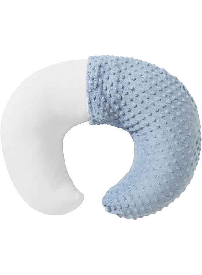 Aullar Nursing Pillow and Positioner for Breastfeeding and Bottle Feeding, Propping Baby, Tummy Time, Baby Sitting Support, Awake-Time Support (Blue) - Image 1