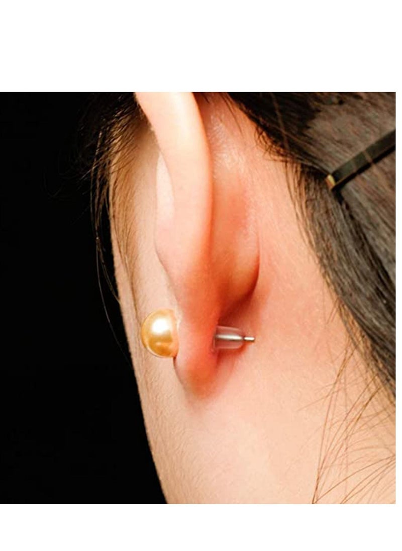 Y&D Silicone Clear Earring Backs, Soft Ear Safety Hypoallergenic Back Pads, Backstops Bullet Clutch Stopper Replacement for Fish Hook Studs Hoops Diameter 4mm 500PCS  - Image 5