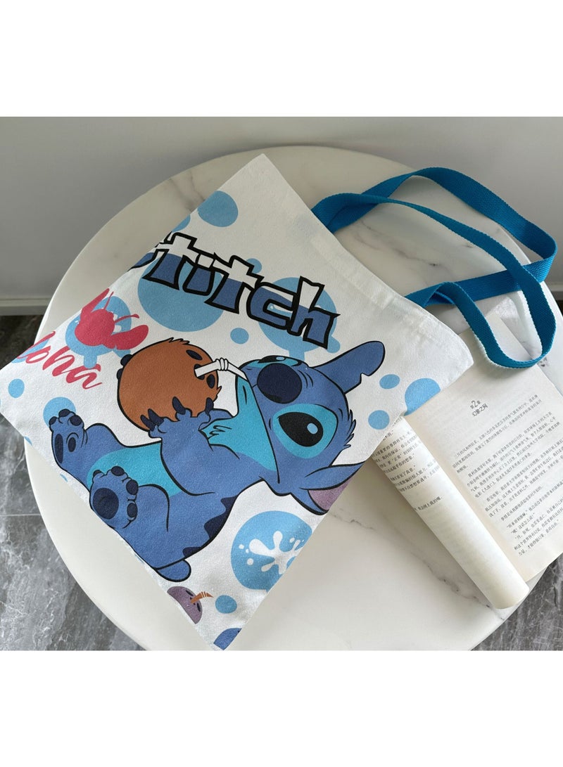 STITCH cartoon peripheral cute canvas bag-Coconut Stitch (35*40)