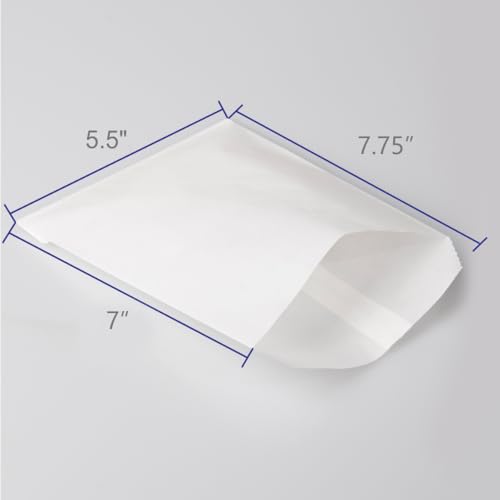 BagDream Glassine Waxed Paper Bags 5.5x7.75 Inches Pack of 100 Small Flat Glassine Envelopes, Paper Bags for Popcorn, Cookie, Gifts - Image 2