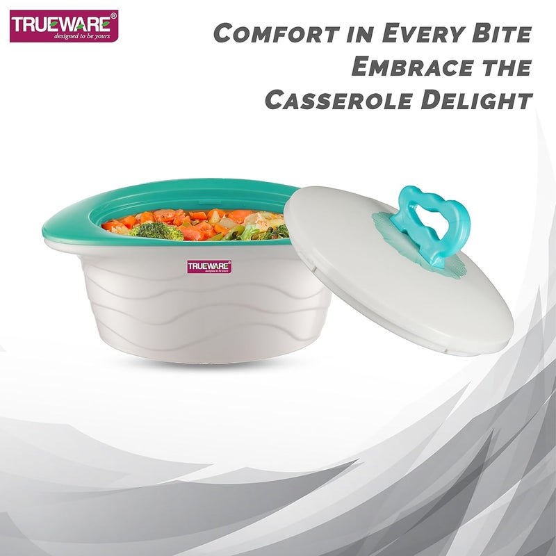 Trueware TRUEWARE Zinna Impulse Inner Steel Casserole750 ml Light Blue PU Insulated BPA free Odour Proof Food Grade Easy to Carry Easy to Store Ideal For Chapatti Roti Curd Maker Kitchen Storage Kitchen accesseroies Thermoware Hot Pot  - Image 5