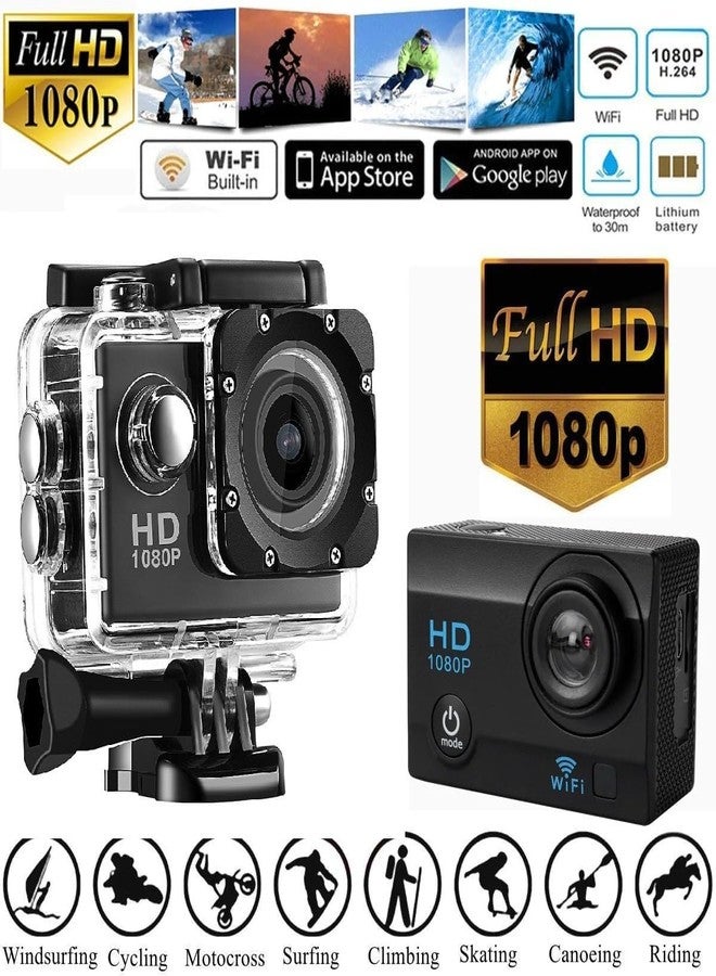 VYNEX 2K Action Cam | HD Sports Camera with Waterproof Case and Mount | Wide-Angle Lens | Adventure and Travel Ready - Image 5