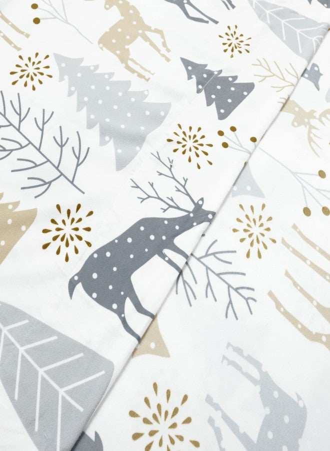 Lush Decor Wonderland Soft Flannel Sheet Set, 6 Piece, Queen, Neutral & Gray - Image 3