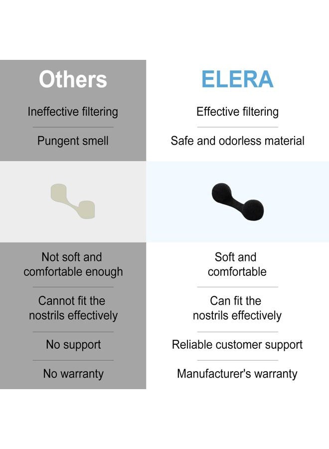 ELERA 50 Pieces Nose Filters for Spray Tanning, Disposable Plugs Supplies for Spray Tanning Nose Protection Allergen Blocker (Black) - Image 3
