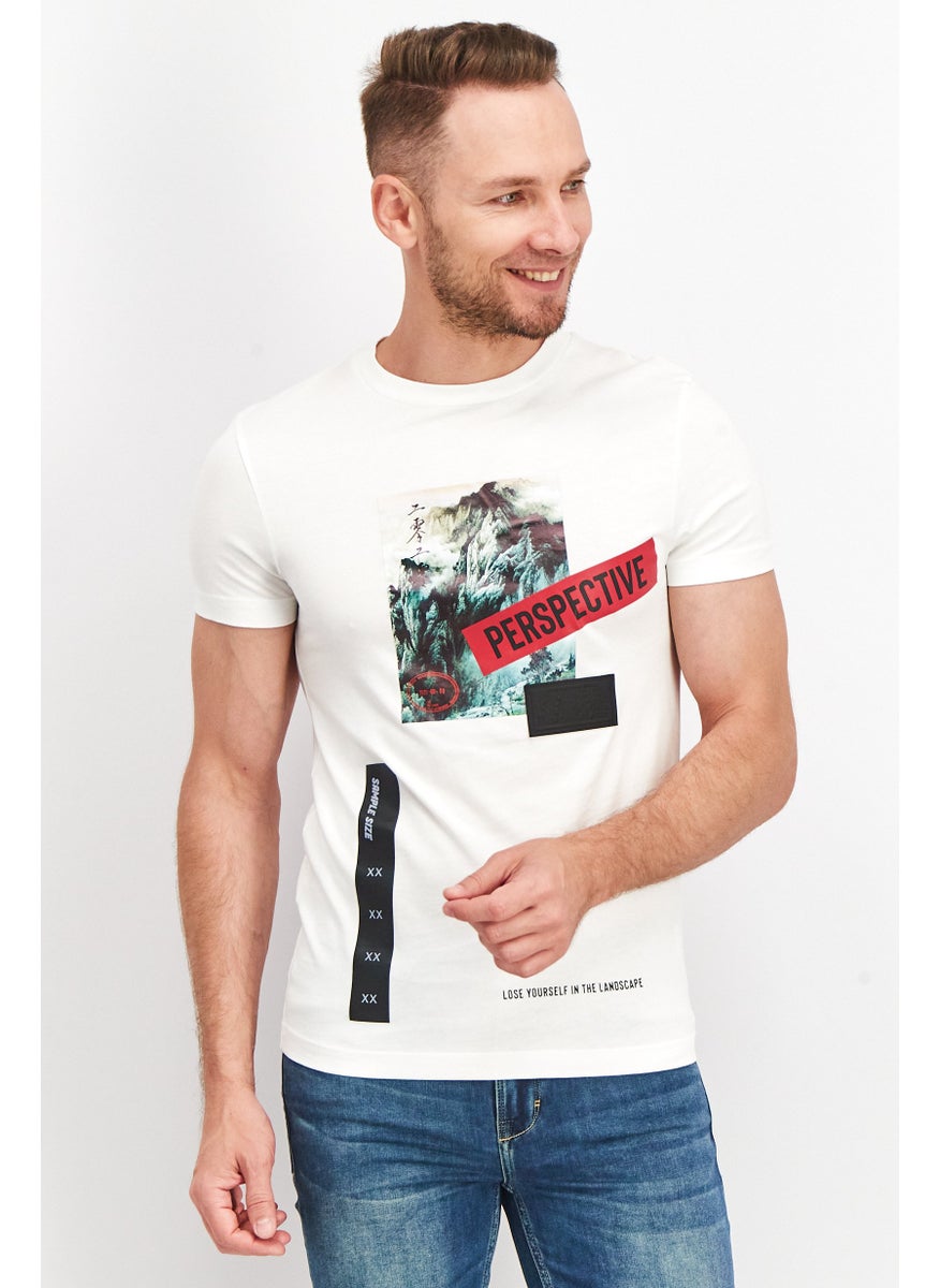 Men Crew Neck Short Sleeve Graphic Print T-Shirt, White - pzsku/ZB02A4C16D6E26CD83557Z/45/_/1724351403/5958730f-03a2-428c-92cc-03988cc68064