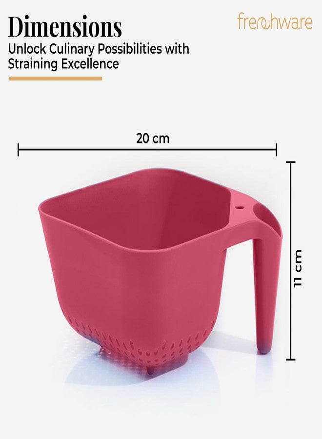 Frenchware (Peach, 1 Unit) Plastic Colander with Handles, Premium-Grade Plastic, 100% Food Safe, BPA-Free, Dishwasher Safe - Image 4