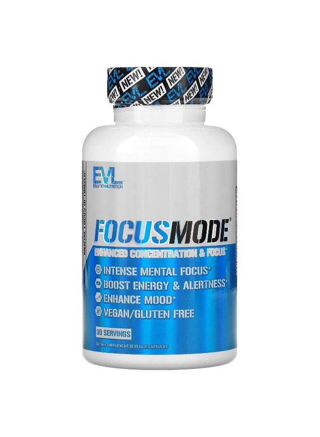 EVLution Nutrition، FocusMode، 30 كبسولة نباتية - Image 1