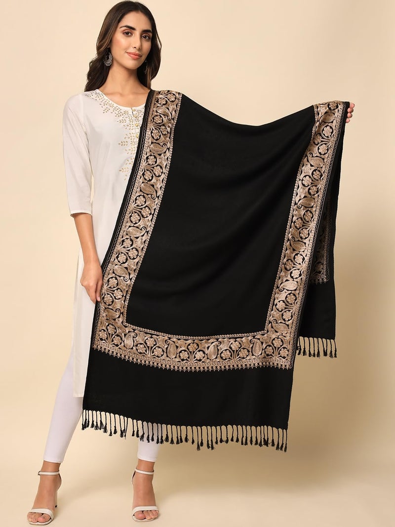 Pashmoda Women Zareen Aari Embroidered Stole (Size 71X203 CM) - Image 3