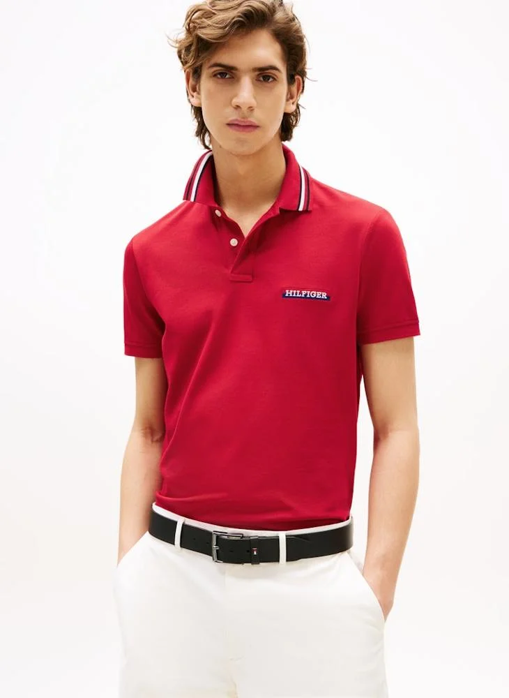 تومي هيلفيغر Americana Tipped Short Sleeve Polo