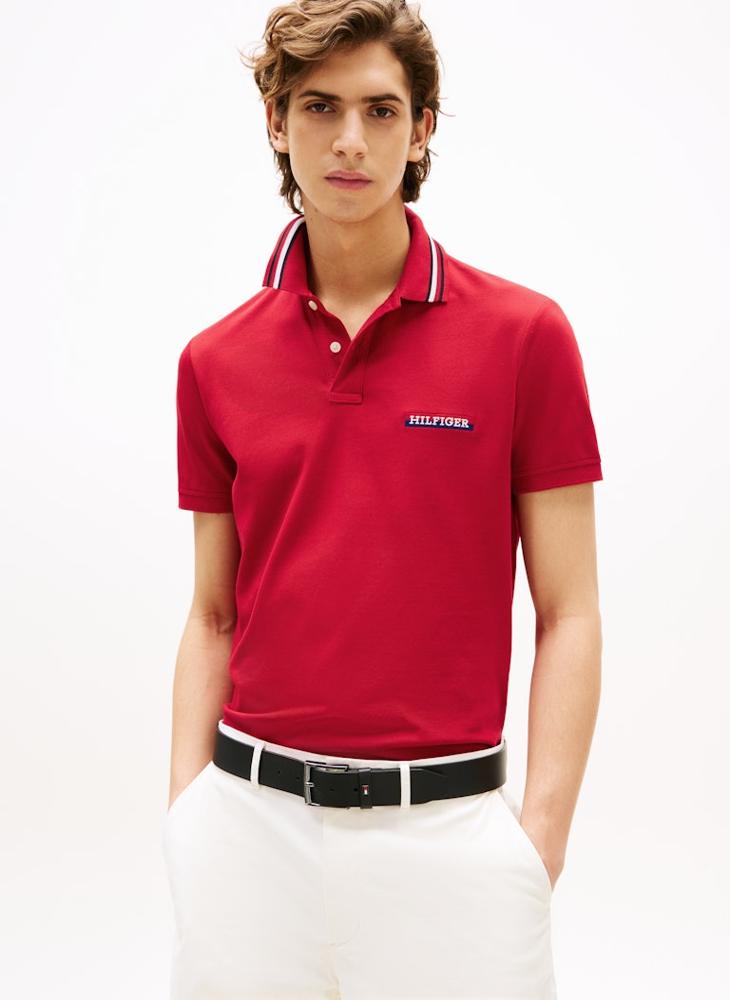 TOMMY HILFIGER Americana Tipped Short Sleeve Polo - Image 1