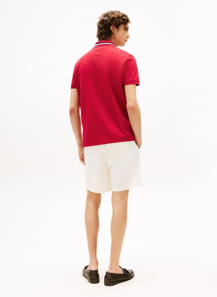 TOMMY HILFIGER Americana Tipped Short Sleeve Polo - Image 2