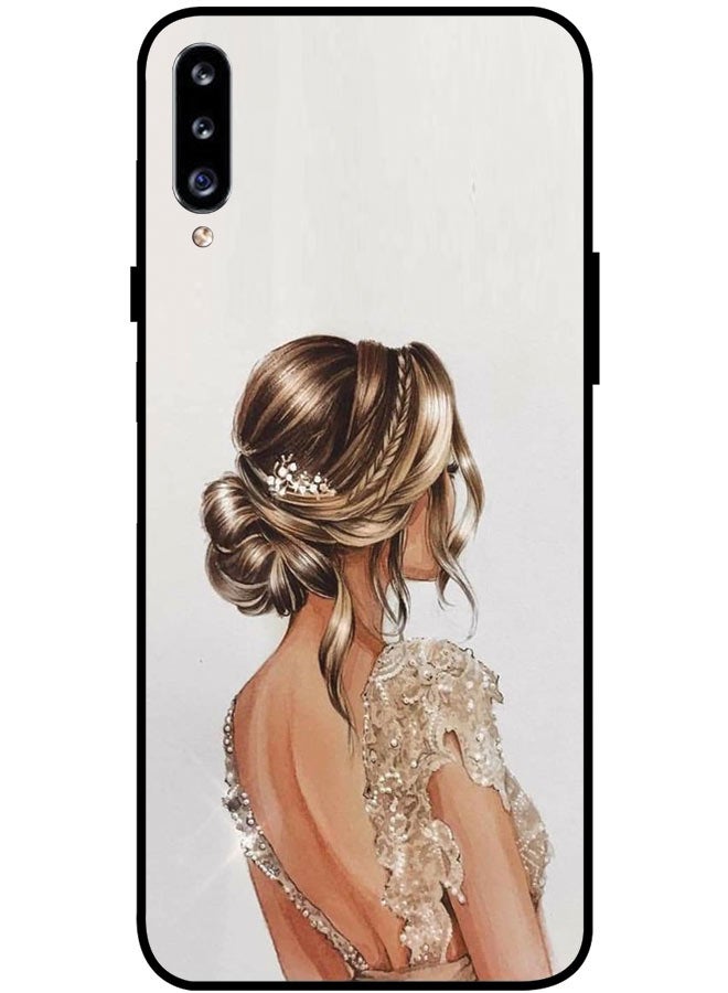 EYE CATCH Protective Case Cover For Samsung Galaxy A20s Smart Series Printed Protective Case Cover for Samsung A20s Girl Looking Moon - Image 1