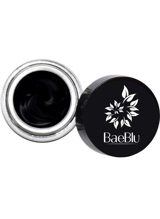 BaeBlu - Organic Gel Eyeliner Pot, 100% Natural Waterproof Non-Irritating, Create Any Look, Very Black - Image 1