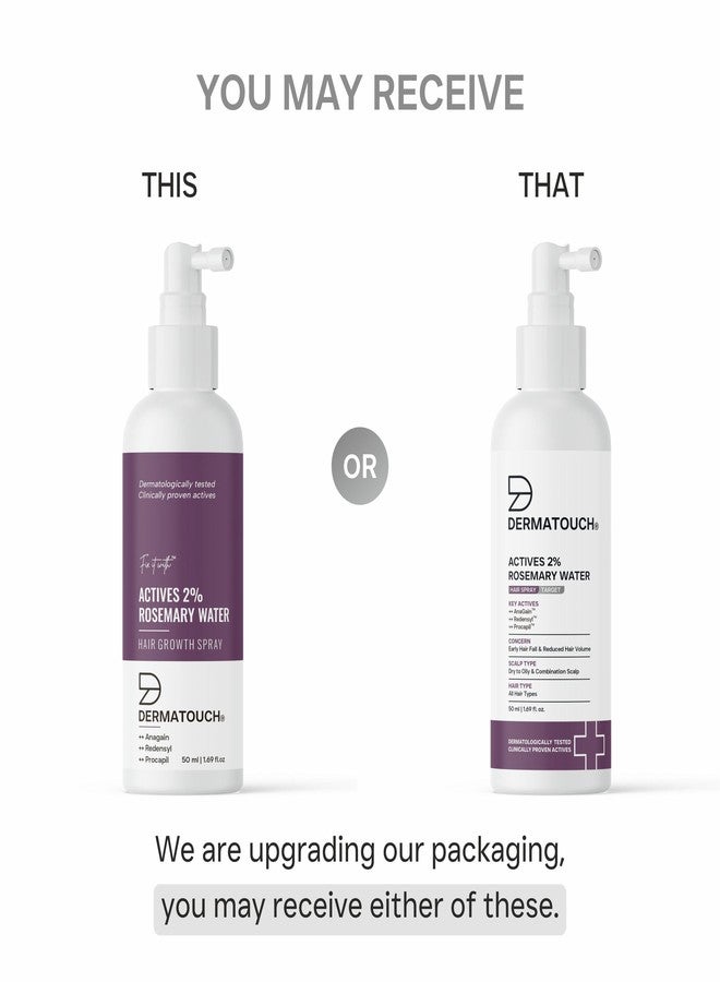 DERMATOUCH Rosemary hair Spary For Hair Growth | Advance 2% Actives Rosemary, Redensyl, Anagain + Procapil Spray Mist for Fall Control, Stimulates Hair Growth, Adds Shine, Strengthens | 50ml - Image 2