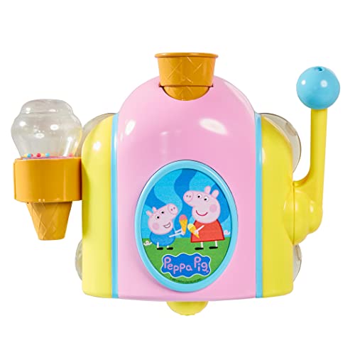 TOMY Toomies Peppa Pig Bubble Ice Cream Maker Bubble Bath Toy Toddler Bath Toys Bubble Maker Peppa Pig Toy with FoamProducing Pump Action Ages 18 Months and Up - Image 1