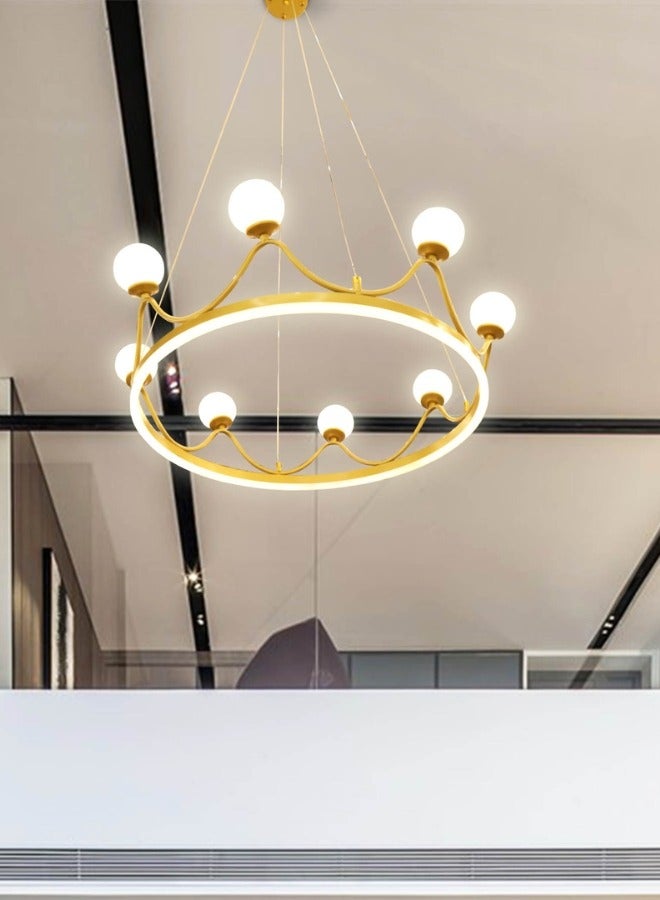 Target LED Crown Design Chandelier Gold for Living Room, Bedroom 100x80cm - Image 5