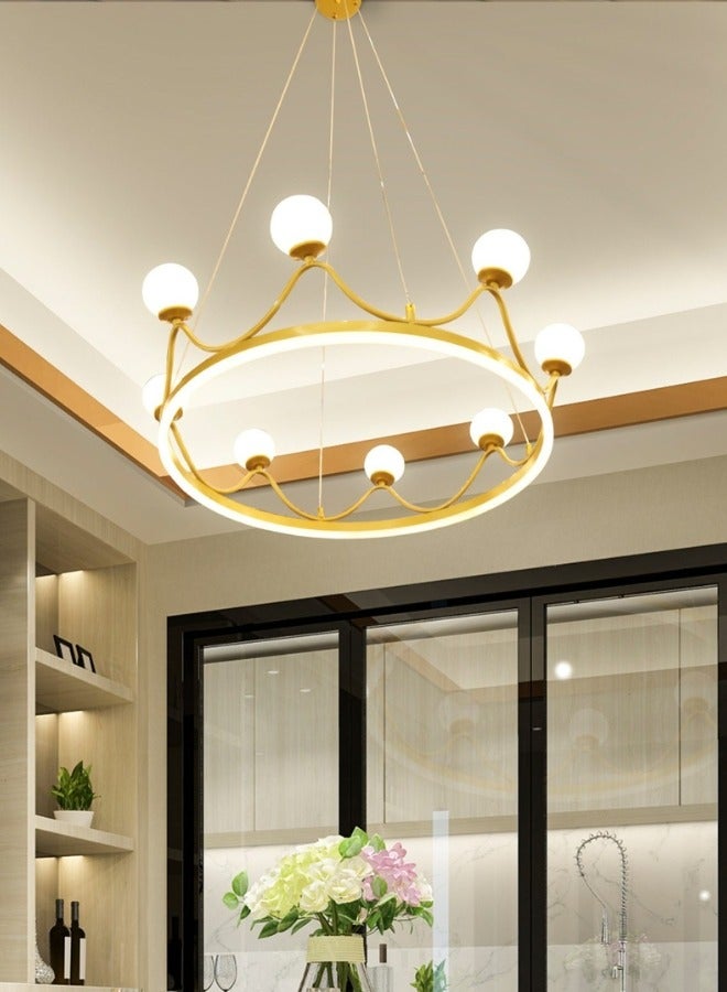 Target LED Crown Design Chandelier Gold for Living Room, Bedroom 100x80cm - Image 2