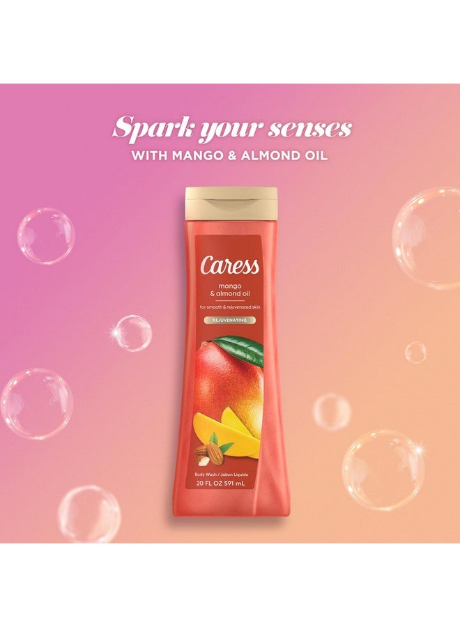 Caress Body Wash Mango & Almond Oil Moisturizing Body Wash For Smooth & Rejuvenated Skin Body Soap Liquid 20 Fl Oz (Pack Of 2) - Image 3