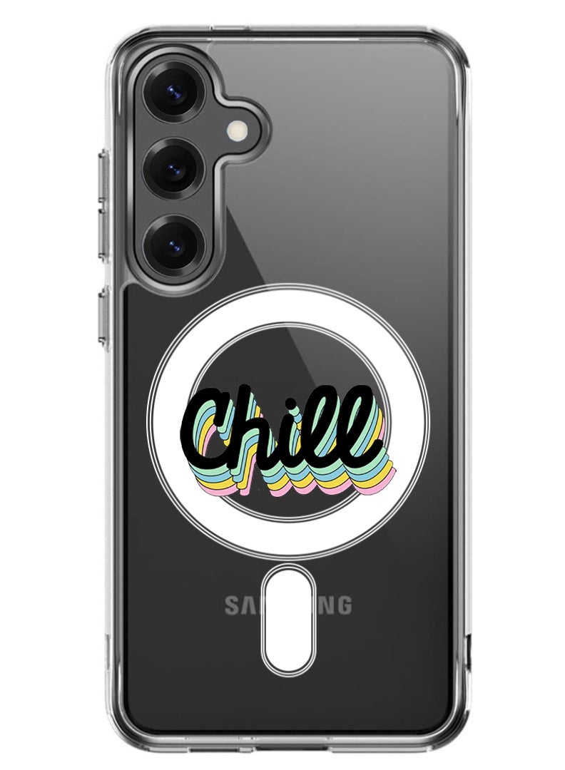 Theodor Magnetic Case for Samsung Galaxy S25 6.2-inch Compatible with MagSafe Wireless Charging, Shockproof Phone Bumper Cover Chill - Image 1