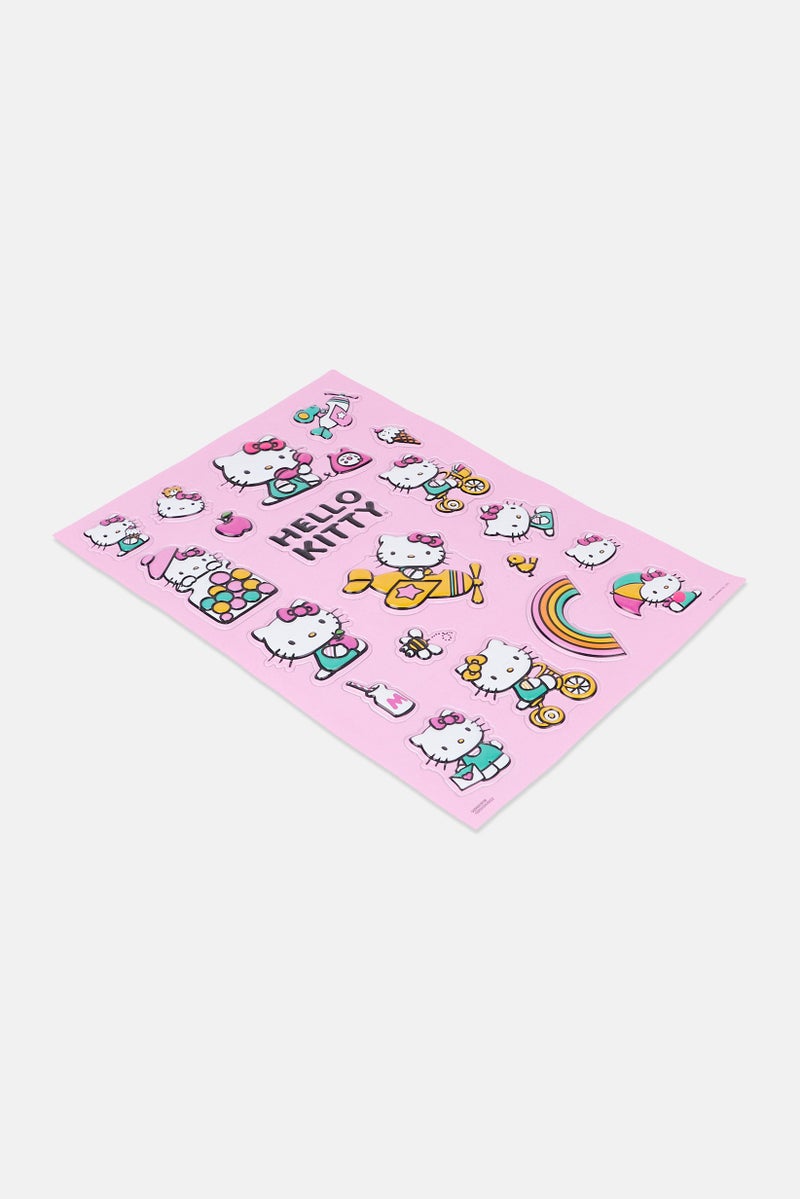 Sanrio Kids Girl Hello Kitty 1 Sheet Stickers, Multicolor - Image 2