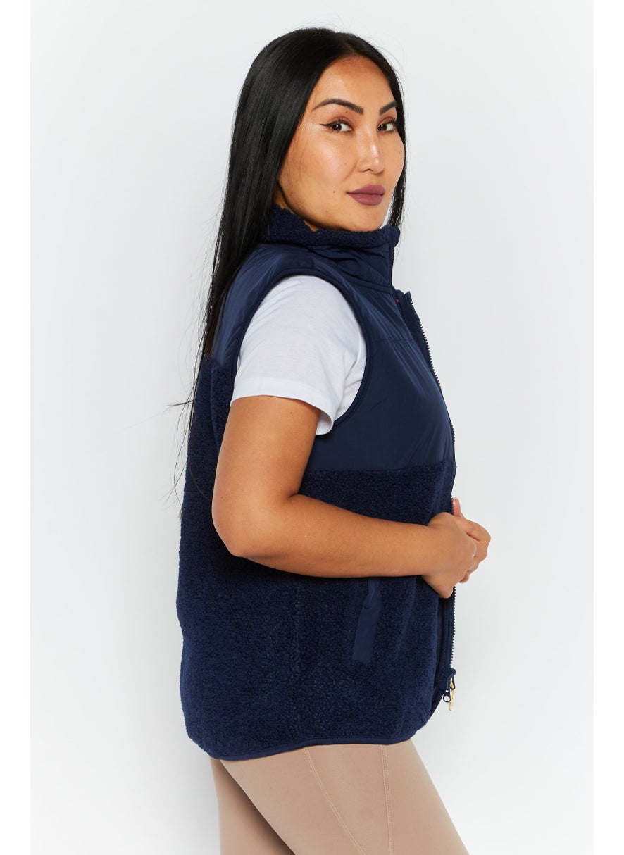 Tchibo - Women Plain Vest Jacket, Navy - Image 1