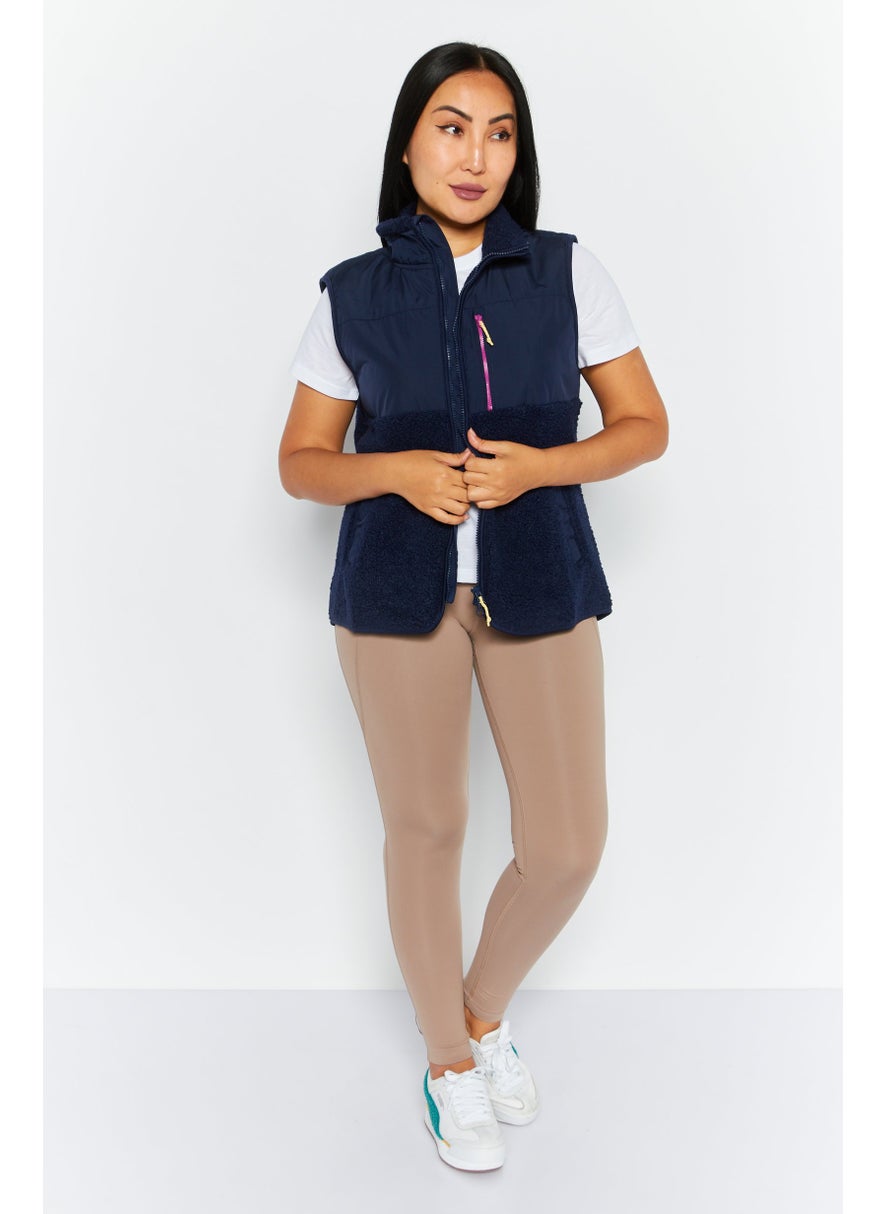 Tchibo - Women Plain Vest Jacket, Navy - Image 1