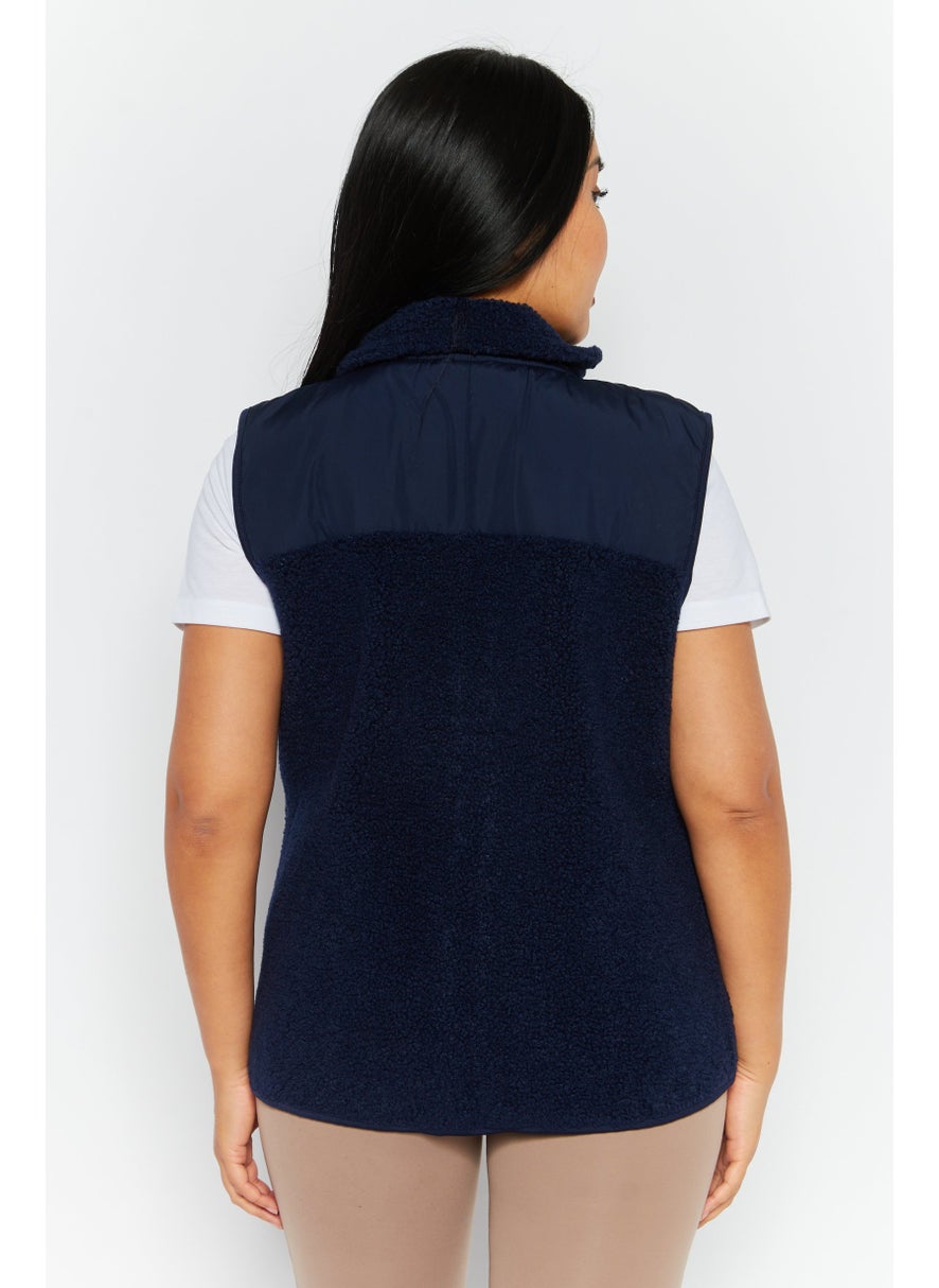 Tchibo - Women Plain Vest Jacket, Navy - Image 1