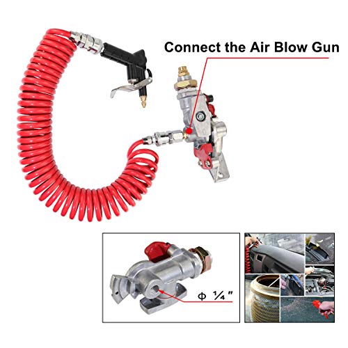 KOOTANS Emergency Glad Hands with Valve Set Aluminum Gladhand Handshake Kit Universal Air Hose Brake Coupling Connector with Anodized Aluminum Handles, for Truck Semi Trailer Tractor RVS - Image 3