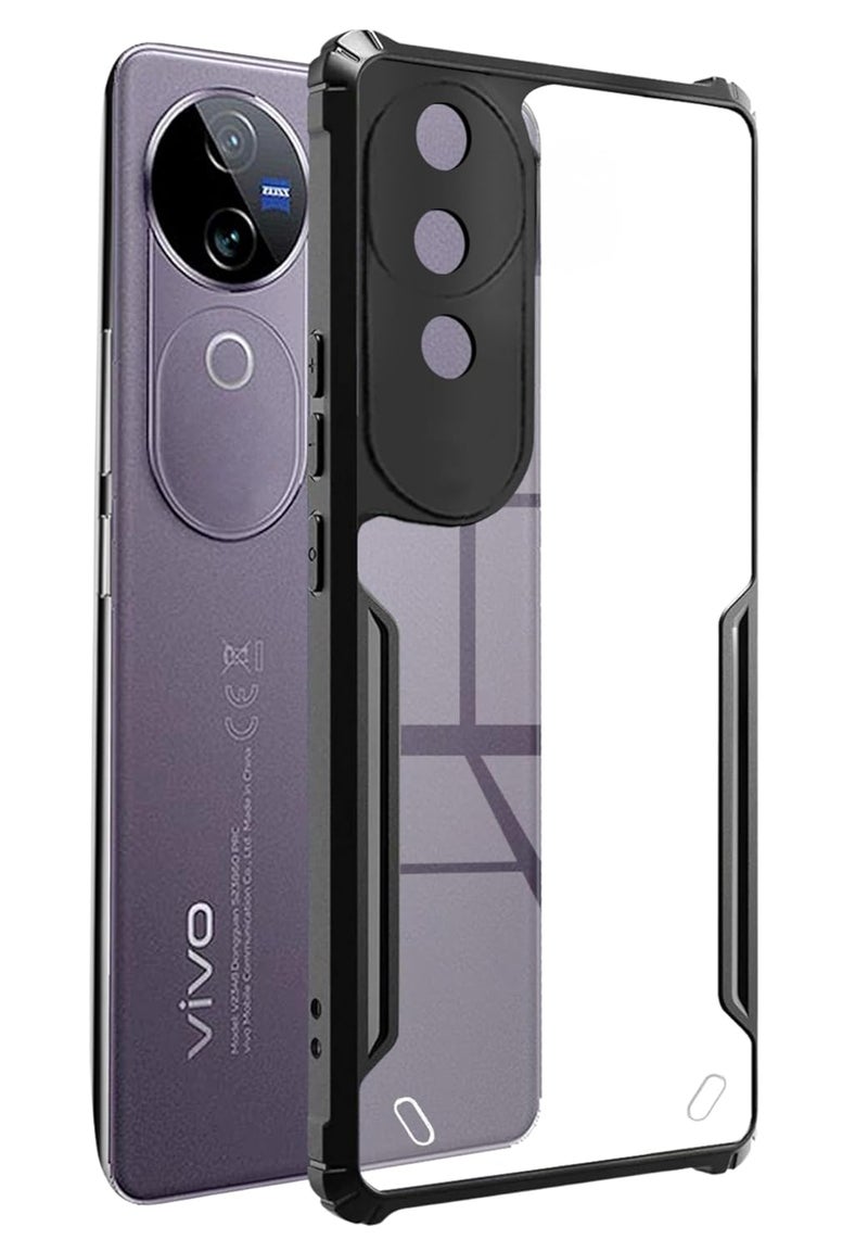 SPAZY CASE غطاء خلفي IQOO Z10R | غطاء خلفي شفاف من الكريستال الصلب مع حافة TPU، غطاء حماية من السقوط لـ IQOO Z10R - Image 1