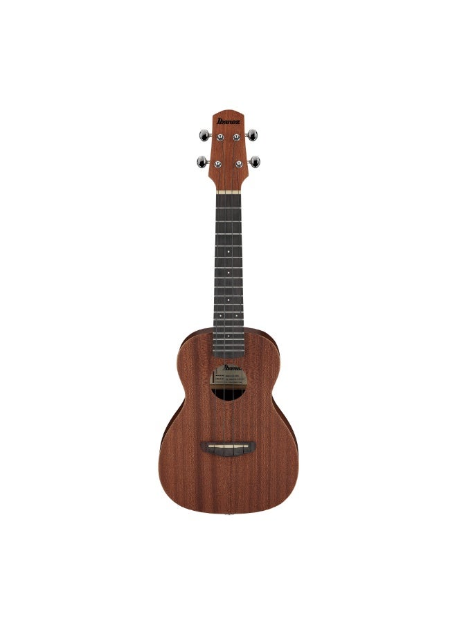 Ibanez UKS100-OPN | Ukuleles | Soprano Body | 4-String | Sapele Top | Purpleheart Fingerboard | Side Sound Port | Tall Frets | Open Pore Natural - Image 1