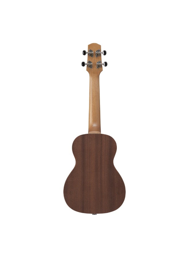 Ibanez UKS100-OPN | Ukuleles | Soprano Body | 4-String | Sapele Top | Purpleheart Fingerboard | Side Sound Port | Tall Frets | Open Pore Natural - Image 2