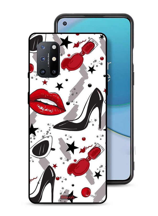 Tolwak OnePlus 8T Plus 5G Protective Case Cover Lipstick And Shoes Art - Image 1