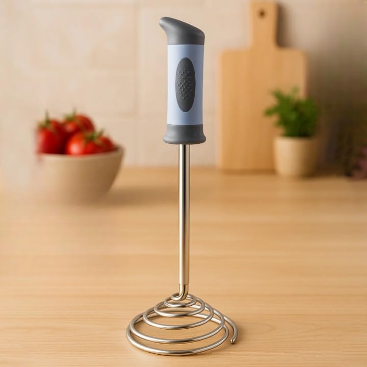 SUPERMOM Stainless Steel Potato Masher 1 Pc – Heavy Duty Vegetable Masher with Comfortable Grip Handle – Durable Food Mashing Crusher for Pav Bhaji, Fruits & More – Effortless Handheld Kitchen Tool - Image 1