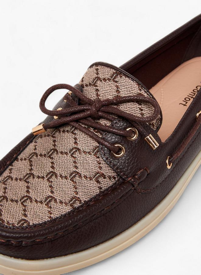 Le Confort Women Monogram Detail Slip-On Moccasins - Image 4