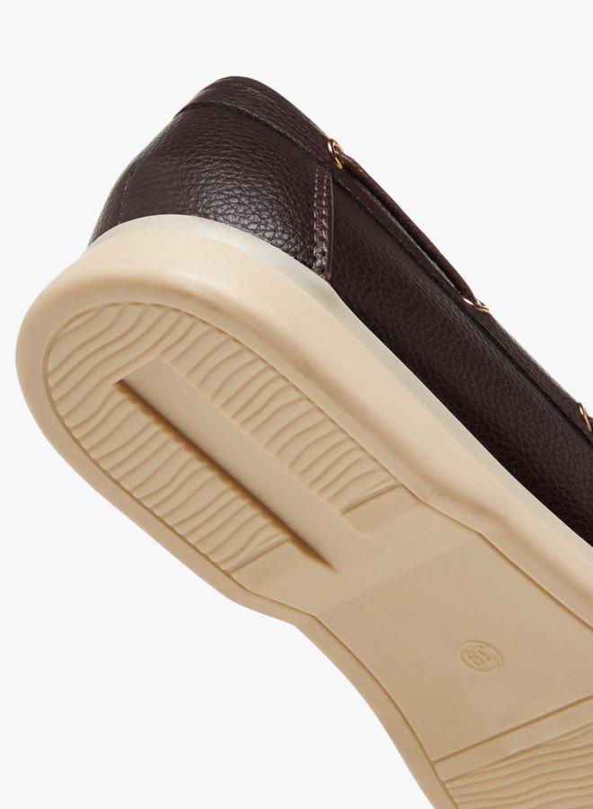 Le Confort Women Monogram Detail Slip-On Moccasins - Image 5