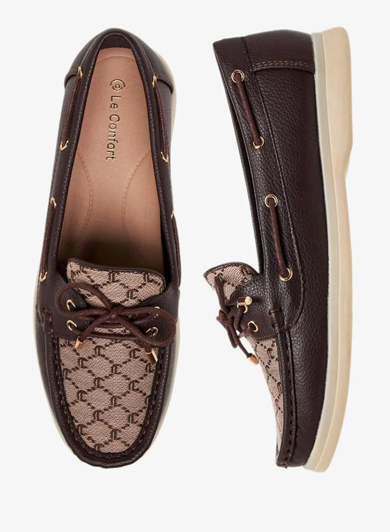 Le Confort Women Monogram Detail Slip-On Moccasins