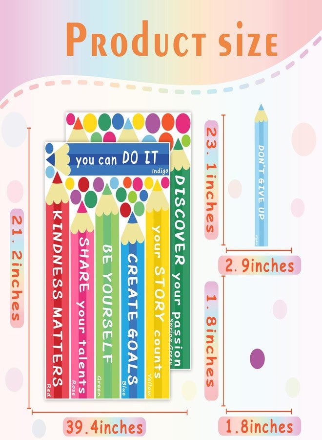 HATARU Colorful Inspirational Wall Decal Kids Wall Decals Color Wall Decals Motivational Quotes Wall Sticker You Can Do It Wall Sticker Polka Dots Decals Peel and Stick for Nursery Classroom Playroom Decor - Image 4